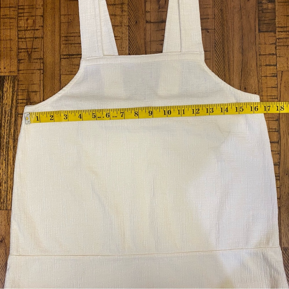 Madewell Apron Cross-Back Tank Top in Ivory Bleached Linen Fit S-M - Picture 8 of 14